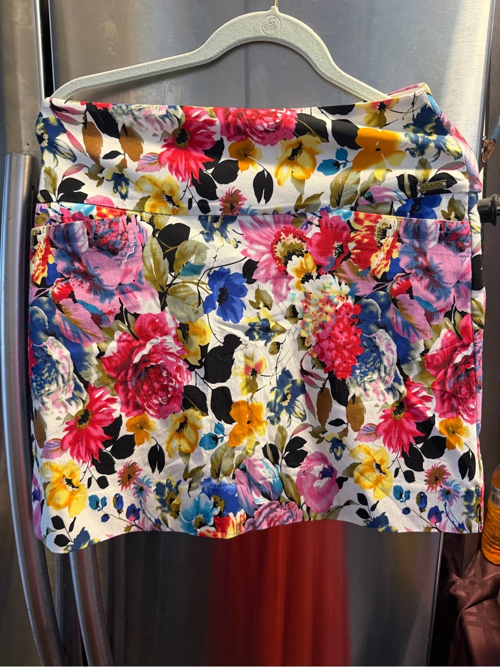 Floral Print Mini Skirt in Multi-Color by (unknown)